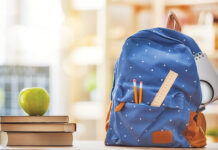 Apple, Pile Of Books And Pencils