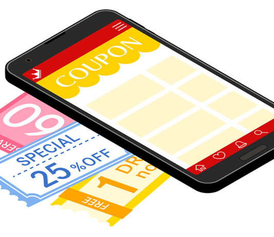Smartphone with coupons
