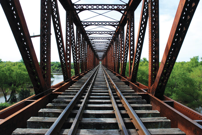 Railway Track On Bridge