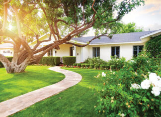 Beautiful Home With Green Grass Yard