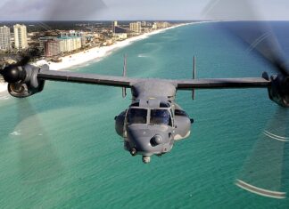 Cv 22 Osprey Flies Over The Emerald Coast