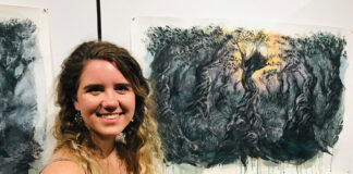 Artist Ora Wolfgram With Art