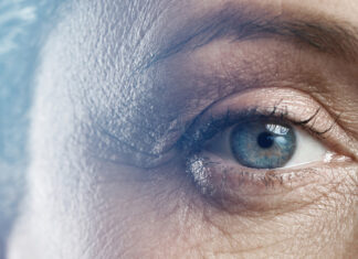 Close Up Of Female Eye. Rejuvenation Or Ophthalmology Concepts.