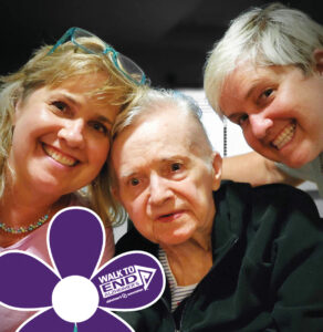 Walk Alz Michelle Leclere Ferreira (left), Jeanne Francis Leclere (center), Lisa Leclere (right)