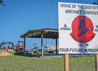 First Aircraft Charging Station Construction.