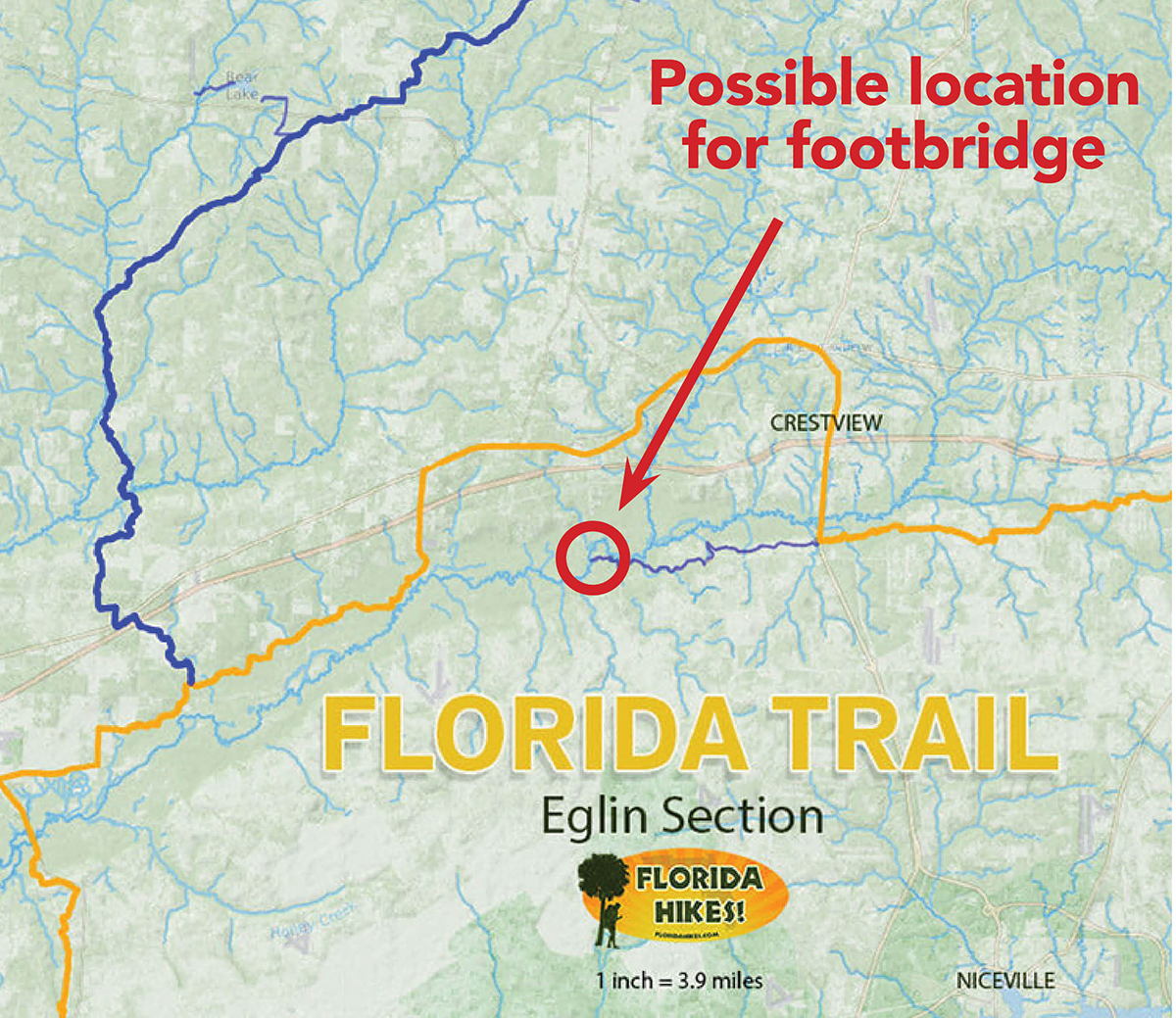 The Florida Trail Yellow River Footbridge