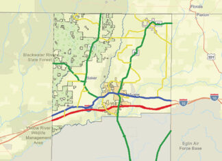Okaloosa County Map