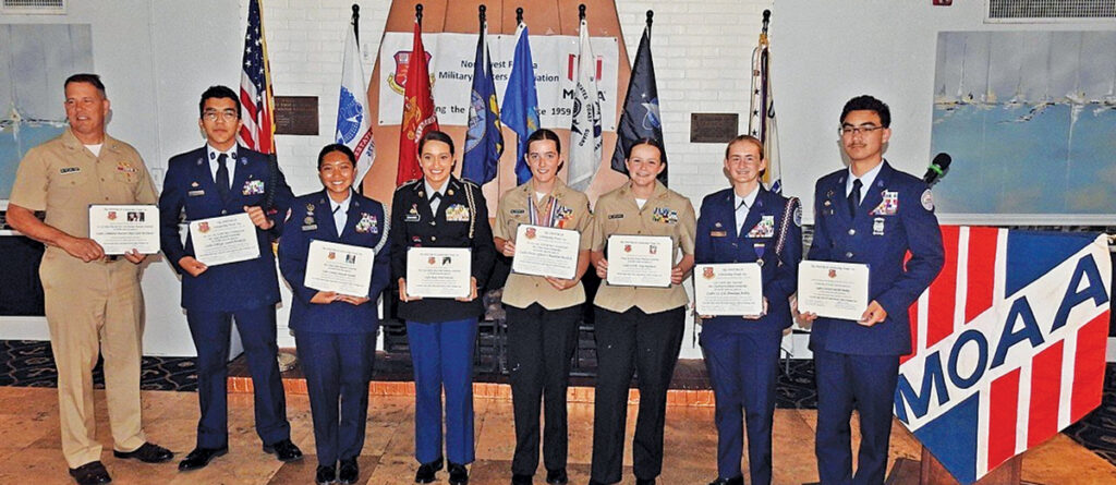 Nine Local JROTC & ROTC Cadets 
Earn Scholarships from the NWFMOA
