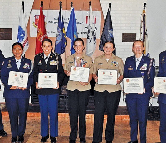Nine Local JROTC & ROTC Cadets Earn Scholarships from the NWFMOA