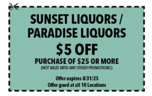 Fwb Life 2025 July Coupons Sunset Liquors